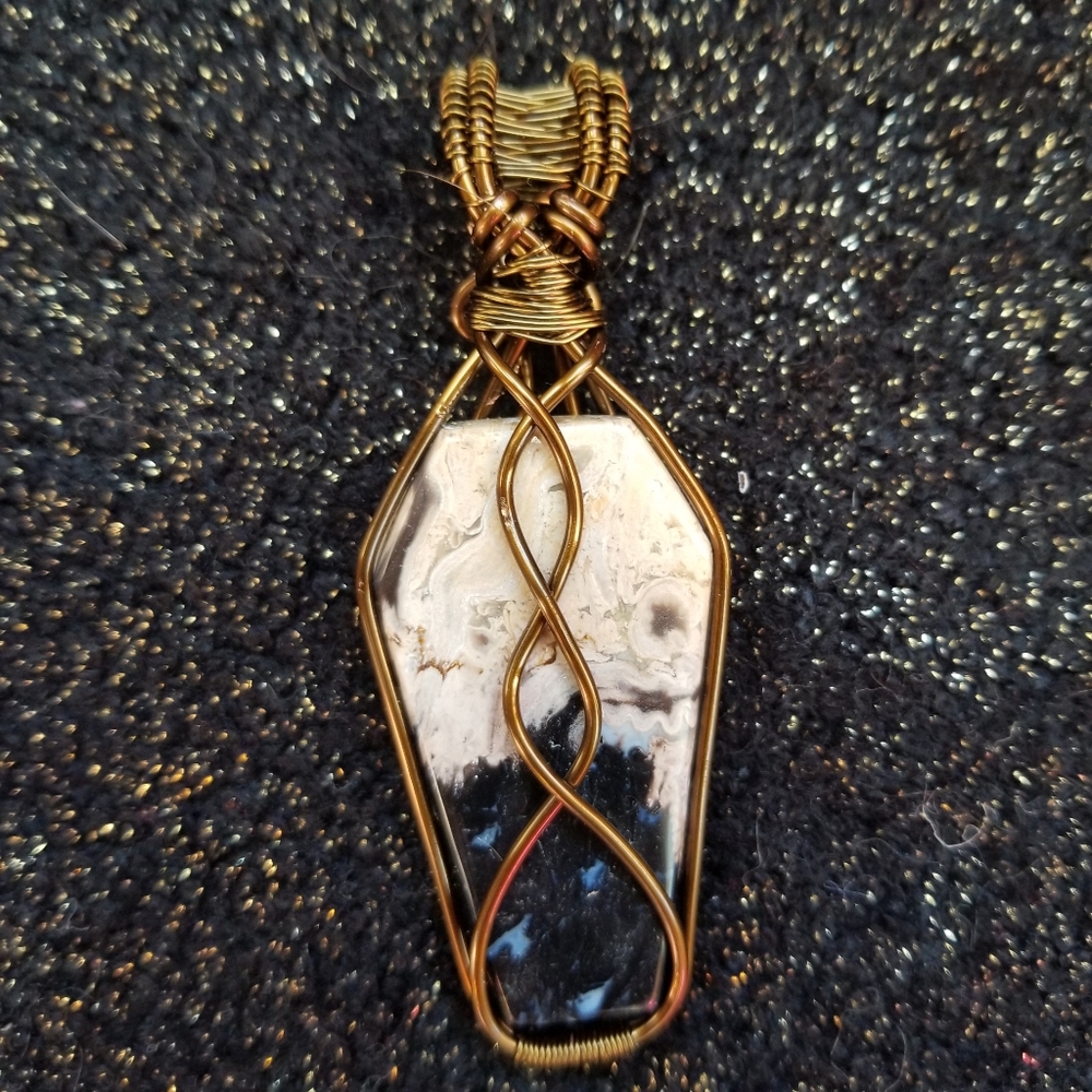 Palm Root Fossil wire wrapped coffin